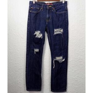 Tommy Hilfiger W30/L37 Men's Straight Leg Distressed Jeans